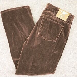 Khaki Safari Pants Mens 34x30 Velvet Brown Straight Pants